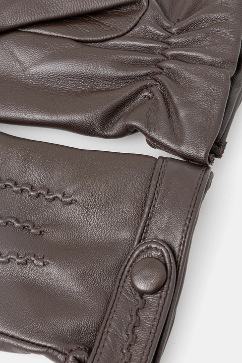 Marciano Guess rękawiczki skórzane damskie kolor brązowy 5BGZ04 9423Z - zdjęcie produktu nr 2