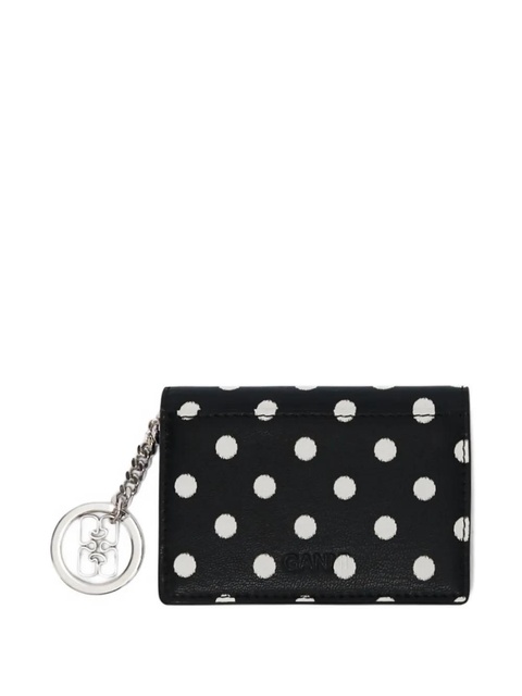 GANNI polka-dot logo-charm wallet - Black - zdjęcie produktu nr 1