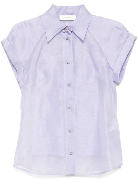 ZIMMERMANN crush fitted blouse - Purple - zdjęcie produktu nr 1