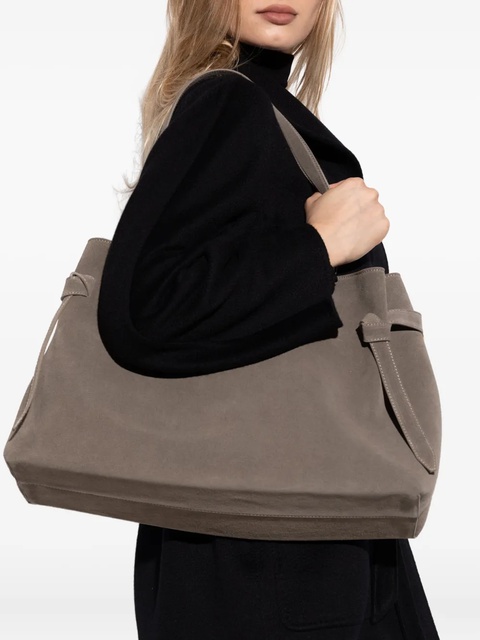 Yuzefi Gyoza tie-detail suede tote bag - Brown - zdjęcie produktu nr 1