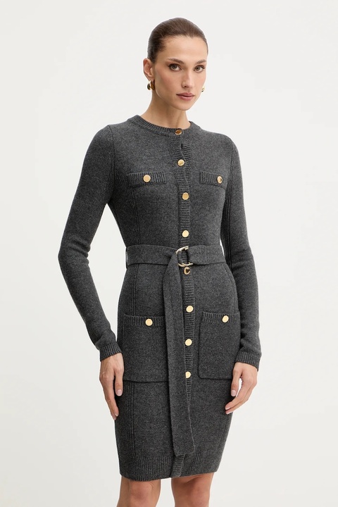 Marciano Guess sukienka z dodatkiem kaszmiru AFRAH kolor szary 5BGK43 5893Z - zdjęcie produktu nr 1