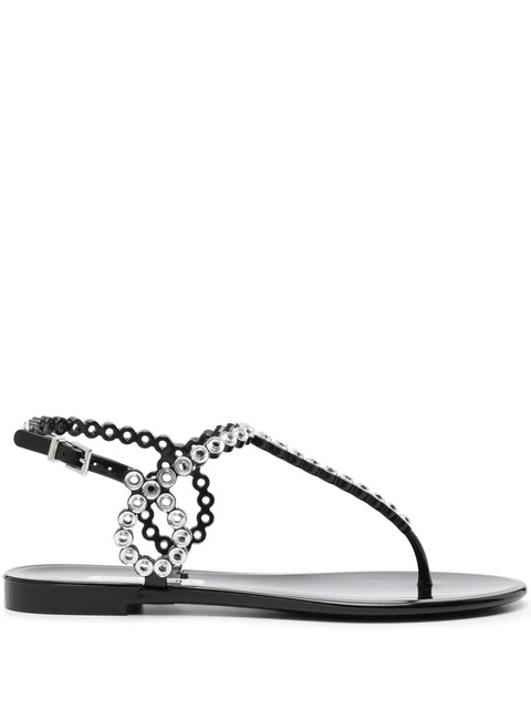 Aquazzura Almost Bare eyelet-embellished sandals - Black - zdjęcie produktu nr 1