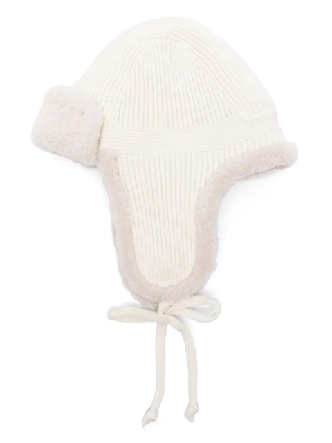 Miu Miu logo-patch trapper hat - White - zdjęcie produktu nr 1