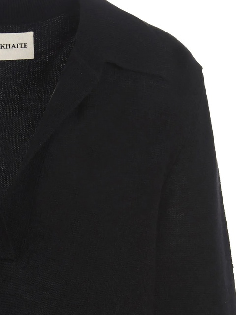 KHAITE polo-neck top - Black - zdjęcie produktu nr 2