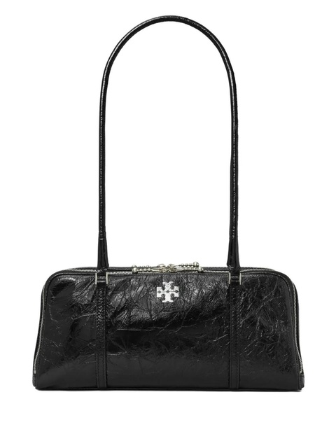 Tory Burch small Marshmallow crinkle-leather shoulder bag - Black - zdjęcie produktu nr 1