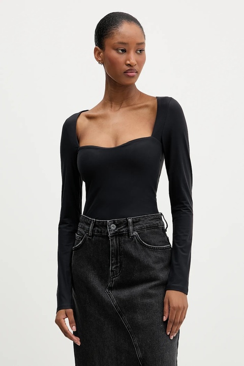 Abercrombie & Fitch body damska kolor czarny gładka KI139-5868-900 - zdjęcie produktu nr 2