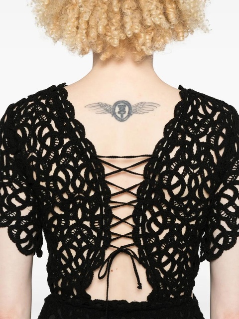 Maje crochet-knit mini dress - Black - zdjęcie produktu nr 2