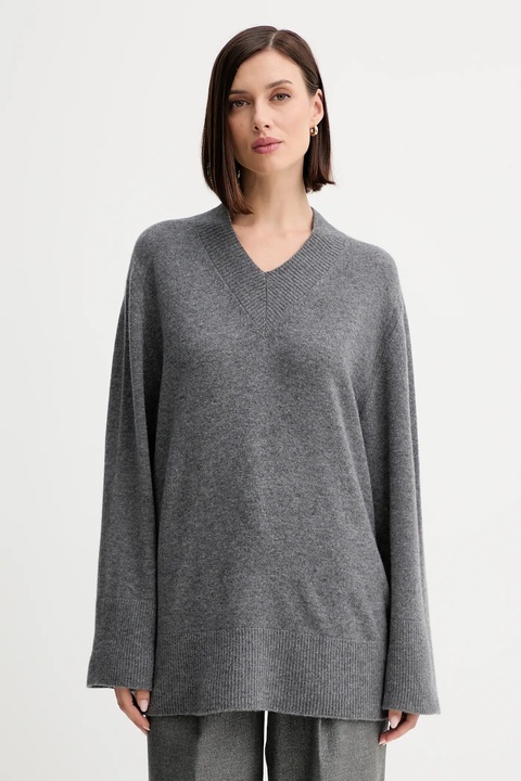 Twinset sweter wełniany damski kolor szary lekki 252TF3043 - zdjęcie produktu nr 1