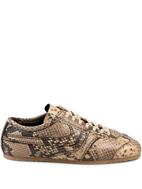 DRIES VAN NOTEN snakeskin-effect leather sneakers - Neutrals - zdjęcie produktu nr 1