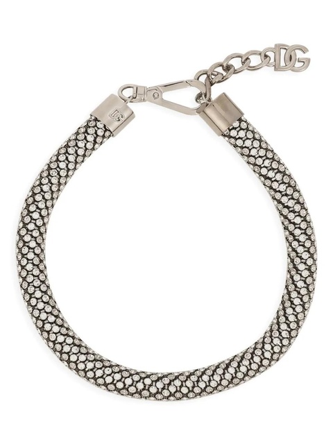 Dolce & Gabbana rhinestone-embellished tubular choker - Silver - zdjęcie produktu nr 1