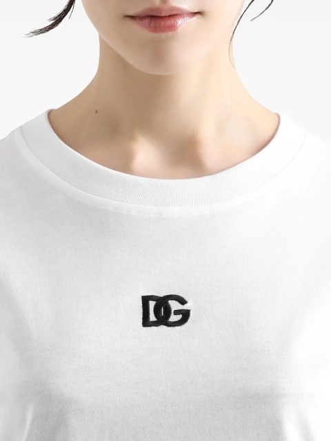 Dolce & Gabbana logo embroidered t-shirt - White - zdjęcie produktu nr 1