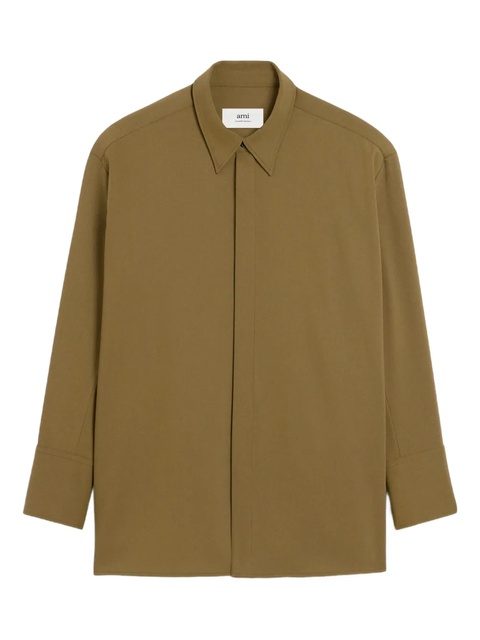 AMI Paris side-slits shirt - Green - zdjęcie produktu nr 1