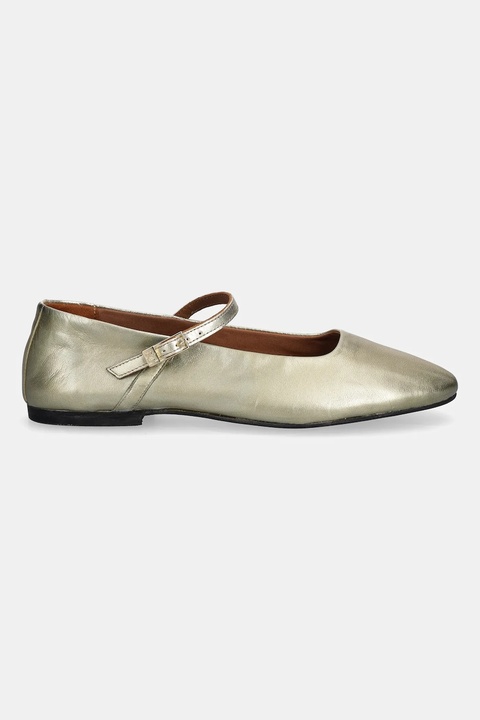 Tommy Hilfiger baleriny skórzane HILFIGER GOLD BALLERINAS kolor złoty FW0FW09320 - zdjęcie produktu nr 1