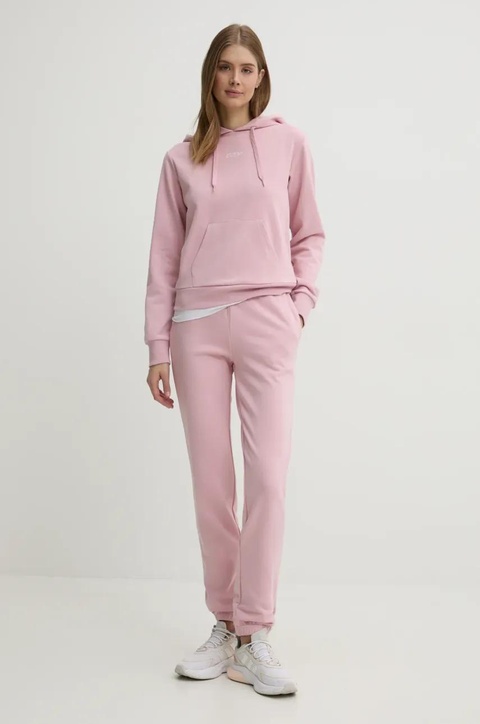 Guess bluza SOFIA damska kolor różowy z kapturem gładka O5RQ02 KCO31 - zdjęcie produktu nr 2