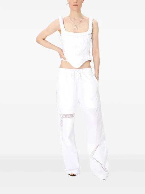 Marine Serre linen corset top - White - zdjęcie produktu nr 1