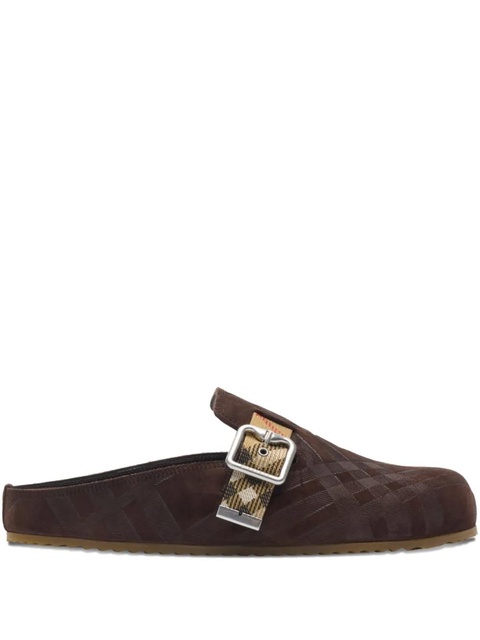 Burberry check-pattern buckle sandals - Brown - zdjęcie produktu nr 2