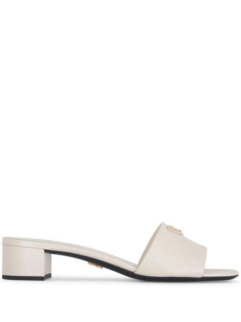 Prada 35mm triangle-logo mules - Neutrals - zdjęcie produktu nr 1