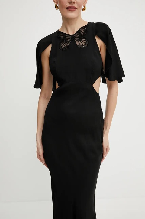 Twinset sukienka kolor czarny maxi prosta 251TS2012 - zdjęcie produktu nr 2
