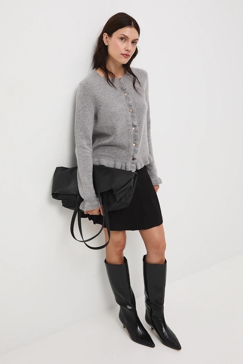 Medicine kardigan z wełną damskie kolor szary - zdjęcie produktu nr 1