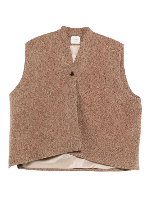 Alysi textured button vest - Brown - zdjęcie produktu nr 2