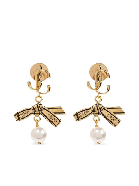 Jimmy Choo ribbon earrings - Gold - zdjęcie produktu nr 1