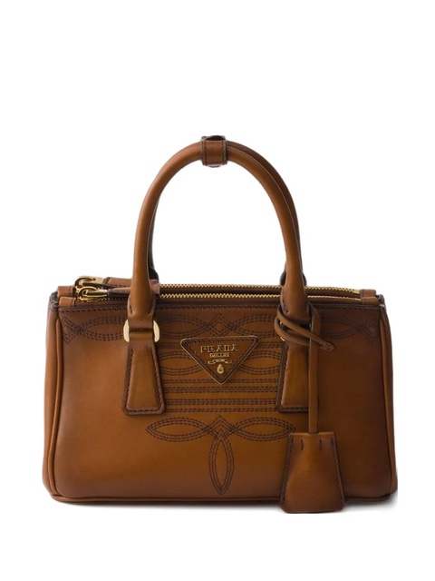 Prada mini Galleria leather tote bag - Brown - zdjęcie produktu nr 1