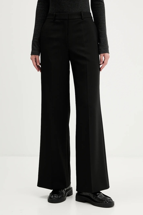 HUGO spodnie damskie kolor czarny szerokie high waist 50542647 - zdjęcie produktu nr 1
