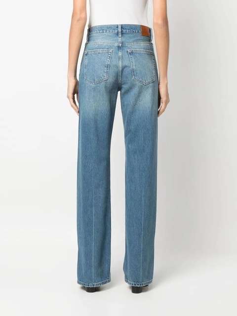 ANINE BING ankle-slit straight-leg jeans - Blue - zdjęcie produktu nr 2