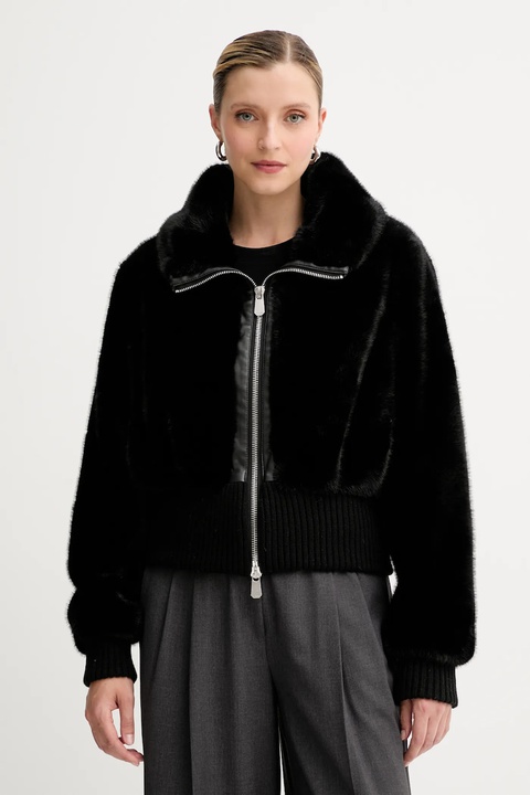 Pinko kurtka kolor czarny przejściowa oversize 105399 A2PI - zdjęcie produktu nr 1