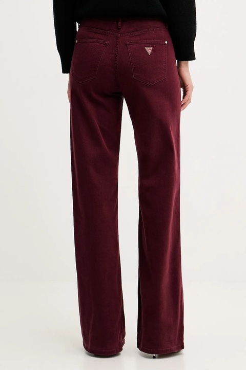 Guess jeansy damskie kolor bordowy W5BA96 WFQYB - zdjęcie produktu nr 2