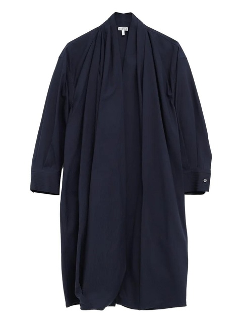 LOEWE pinstripe draped dress - Blue - zdjęcie produktu nr 1