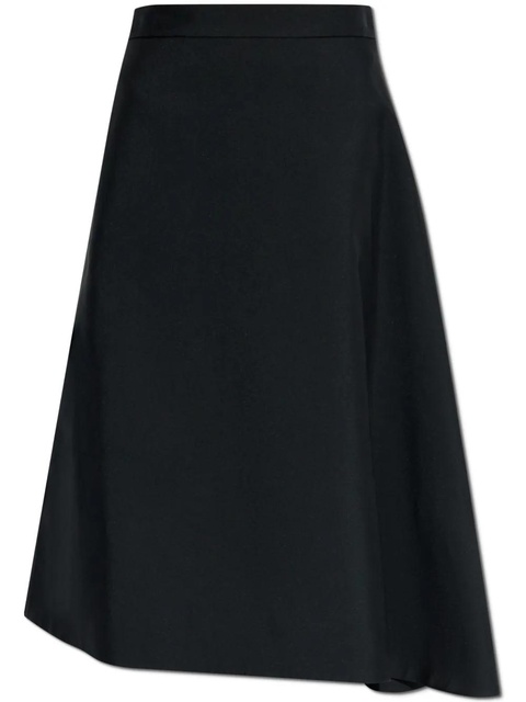 Jil Sander asymmetric midi skirt - Black - zdjęcie produktu nr 1