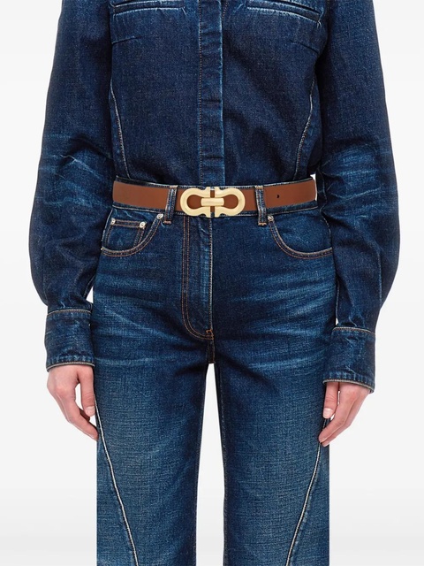 Ferragamo reversible Gancini leather belt - Brown - zdjęcie produktu nr 2