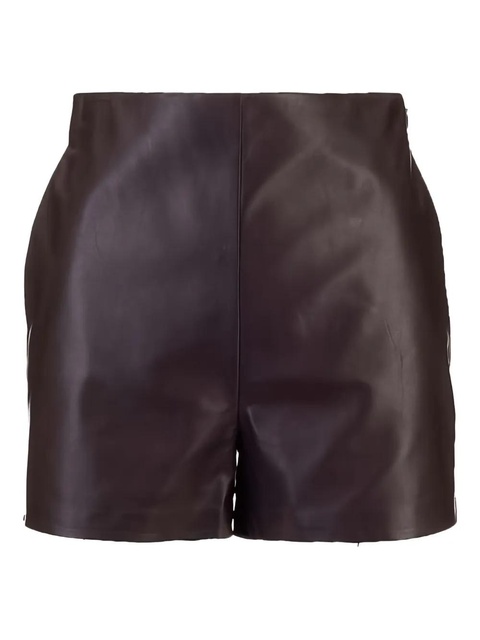 Valentino Garavani high-waisted leather shorts - Brown - zdjęcie produktu nr 1