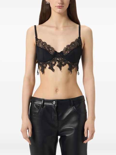 Blumarine lace-trimmed bra top - Black - zdjęcie produktu nr 2