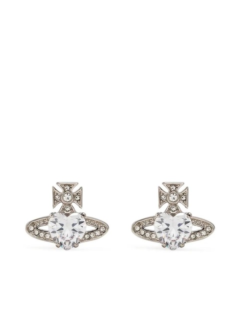 Vivienne Westwood embellished Orb-plaque earrings - Silver - zdjęcie produktu nr 2