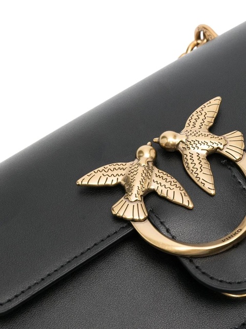 PINKO Love-Birds calf-leather shoulder bag - Black - zdjęcie produktu nr 1