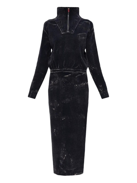 Diesel M-marcelle quarter-zip dress - Black - zdjęcie produktu nr 1