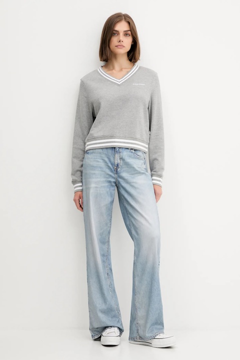 Guess Jeans bluza damska kolor szary z aplikacją W5YQ18 K68I4 - zdjęcie produktu nr 2