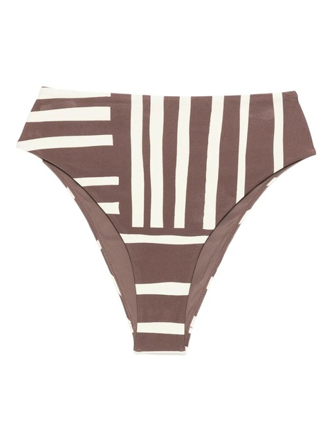 SIR. Linocut striped bikini bottom - Brown - zdjęcie produktu nr 2