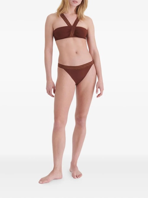 ERES Rendez-vous ruched strap bikini top - Brown - zdjęcie produktu nr 1