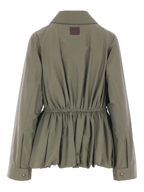 LOEWE drawstring-waist gathered jacket - Green - zdjęcie produktu nr 1