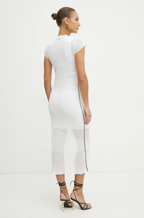 Pinko sukienka kolor biały maxi prosta 104643 A2EB - zdjęcie produktu nr 2