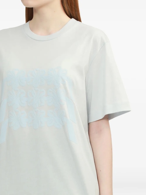 Simone Rocha floral-print T-shirt - Blue - zdjęcie produktu nr 2