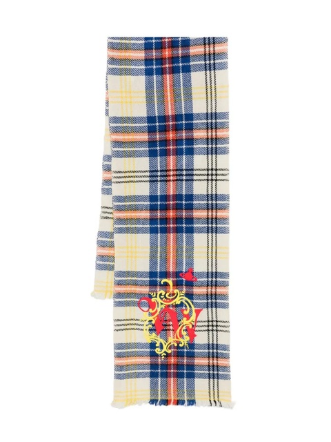 Vivienne Westwood Yak tartan-pattern scarf - Blue - zdjęcie produktu nr 1