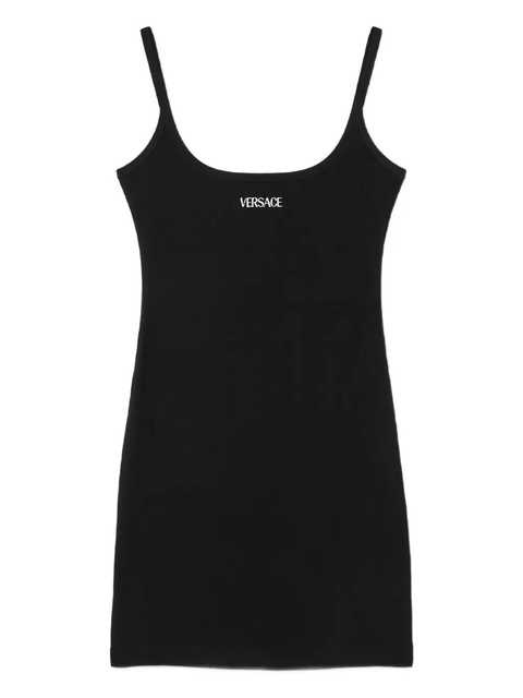 Versace logo-embroidered tank dress - Black - zdjęcie produktu nr 1