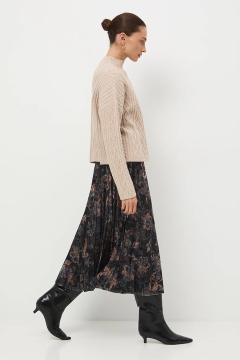 Medicine sweter damski kolor beżowy z półgolfem - zdjęcie produktu nr 1