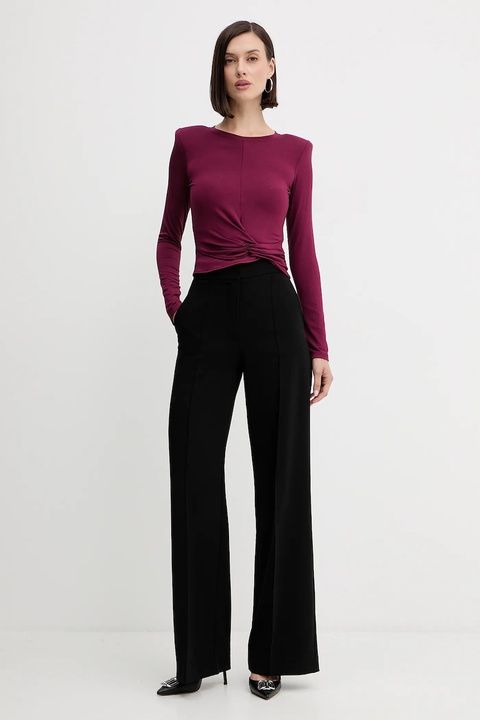 Simona Corsellini longsleeve kolor bordowy A25CPTS00101 - zdjęcie produktu nr 1