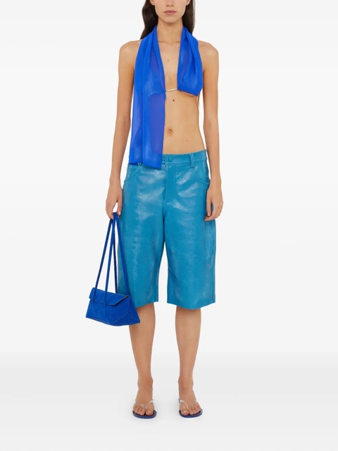 Christopher Esber chain-bra silk top - Blue - zdjęcie produktu nr 2
