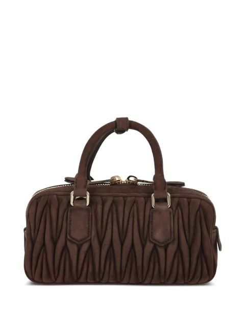 Miu Miu matelasse-effect tote bag - Brown - zdjęcie produktu nr 1